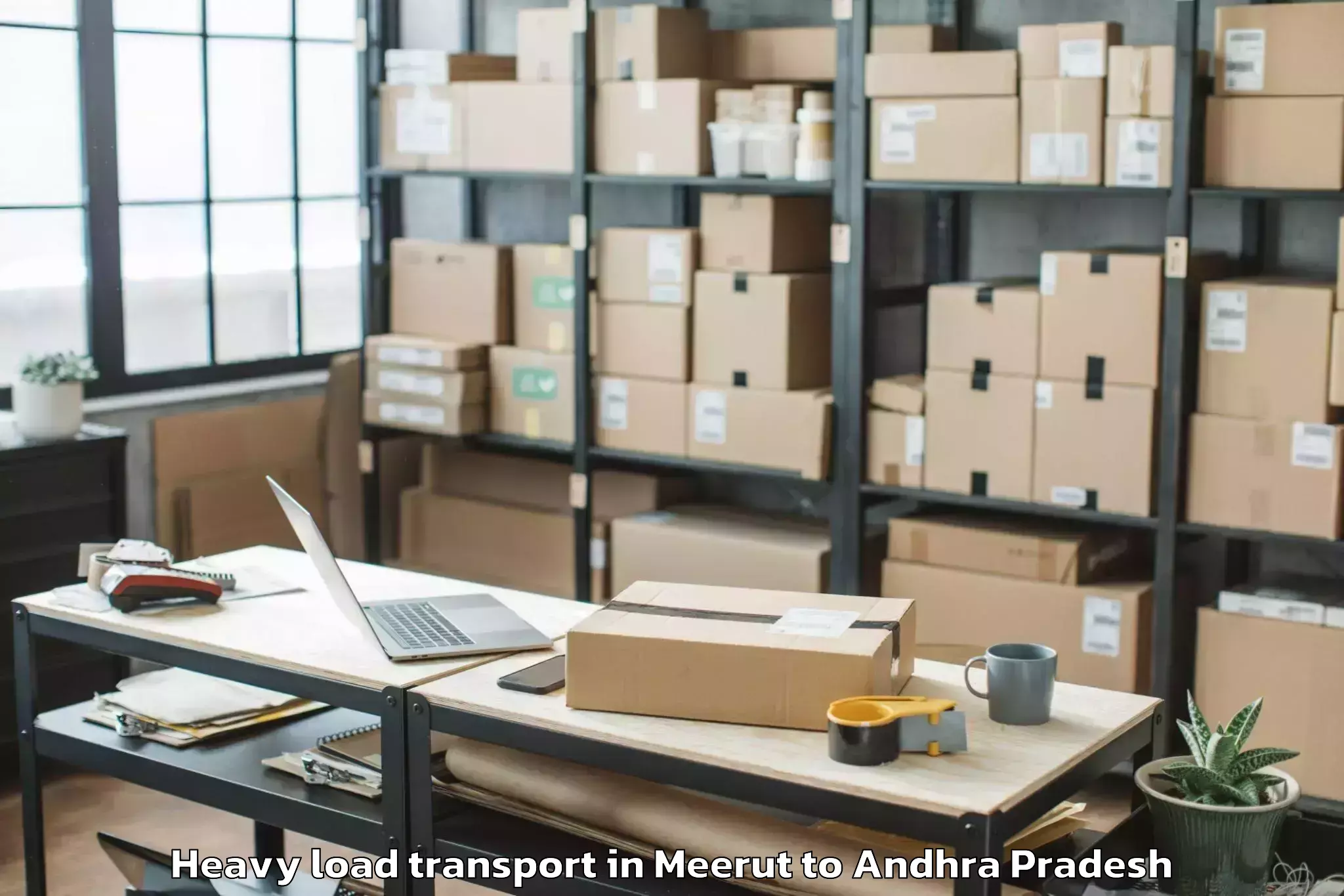 Hassle-Free Meerut to Rentachintala Heavy Load Transport